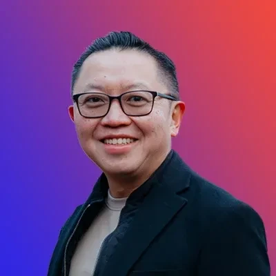 Dux headshot red blue