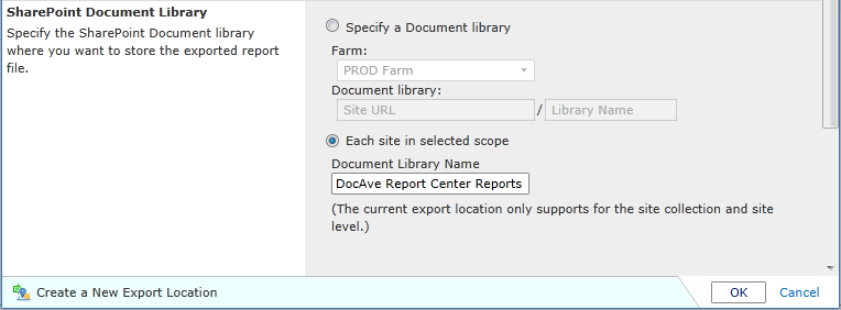 DocAve Report Center SharePoint Document Library.png