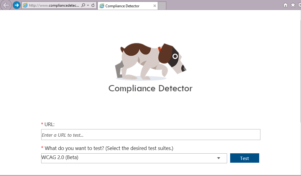 Compliance Detector Home Page