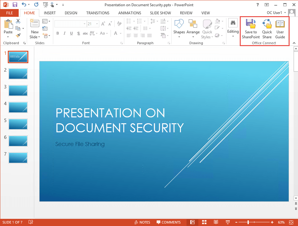 AvePoint Office Connect integrates with Office applications, including PowerPoint, Word, and Excel.