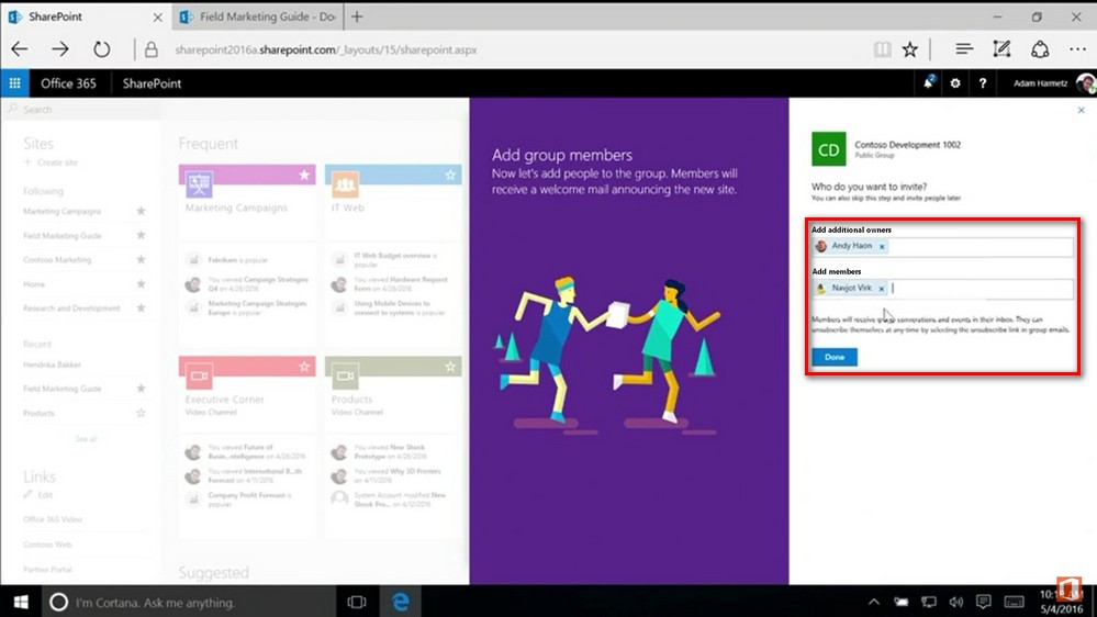add group members to a sharepoint site
