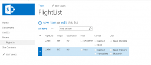 sharepoint list displaying yammer content that meets data classification tags