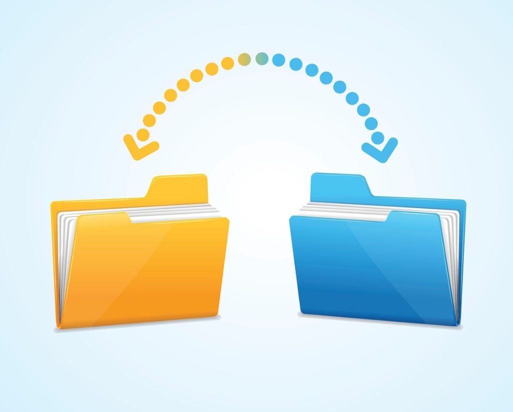 moving documents between two folders vector id532417235