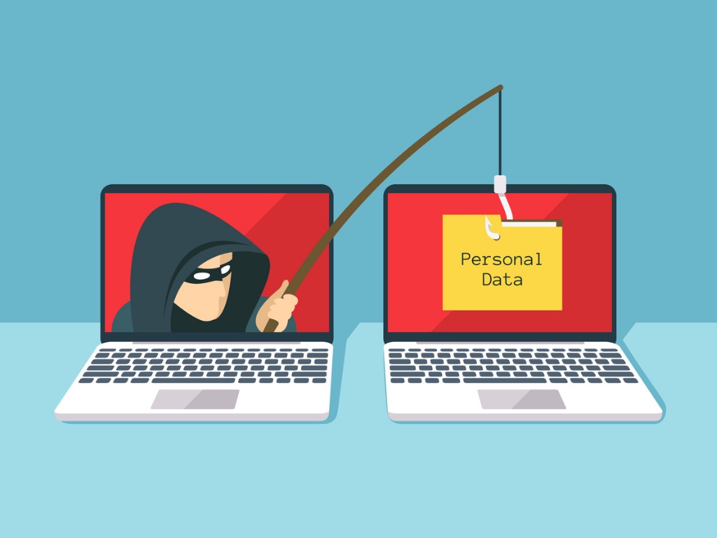phishing scam hacker attack and web security vector concept vector id873960136
