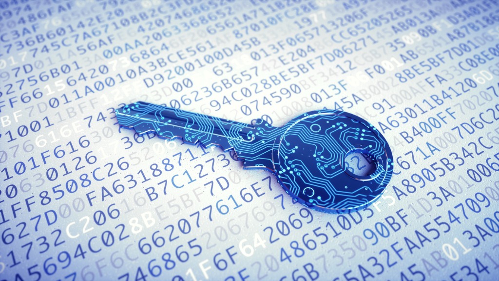 digital key macro on encrypted data picture id913017150