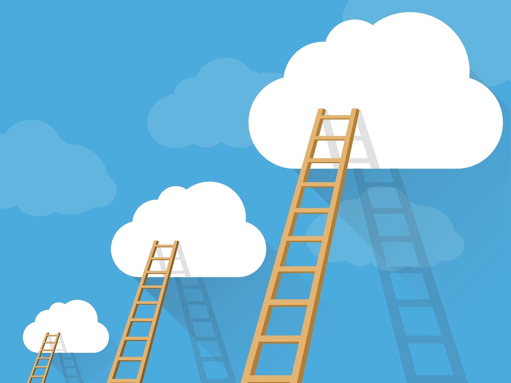 ladders to success vector concept vector id486972296