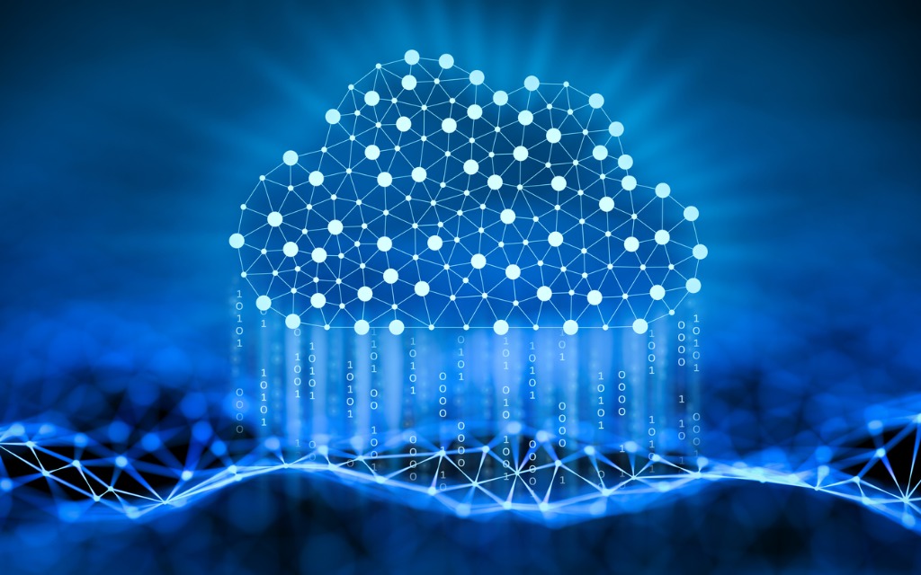 digital data cloud with binary rain futuristic cloud with blockchain picture id1162166449