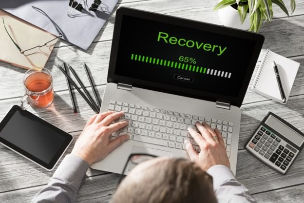 recovery status bar on laptop