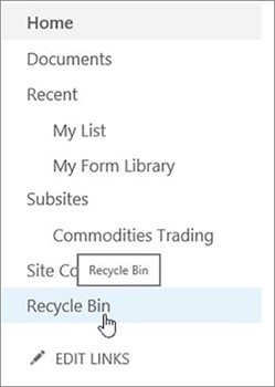 sharepoint recycle bin
