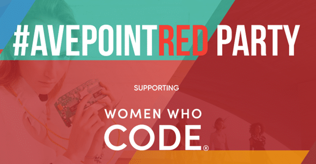 #AvePointRED Party banner